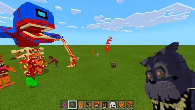 МОНСТРЫ АМОНГ АС ПРОТИВ АНИМАТРОНИКОВ ФНАФ в МАЙНКРАФТ фнаф майнкрафт fnaf minecraft among us