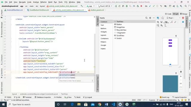 Databinding with onClickEvent for Include Layouts