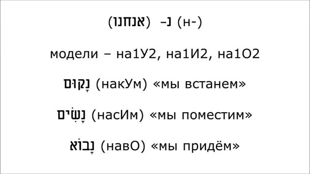 Урок № 83.  "Пустые" глаголы будущего времени "лёгкого" биньяна
