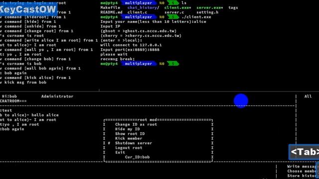 terminal chat room demo