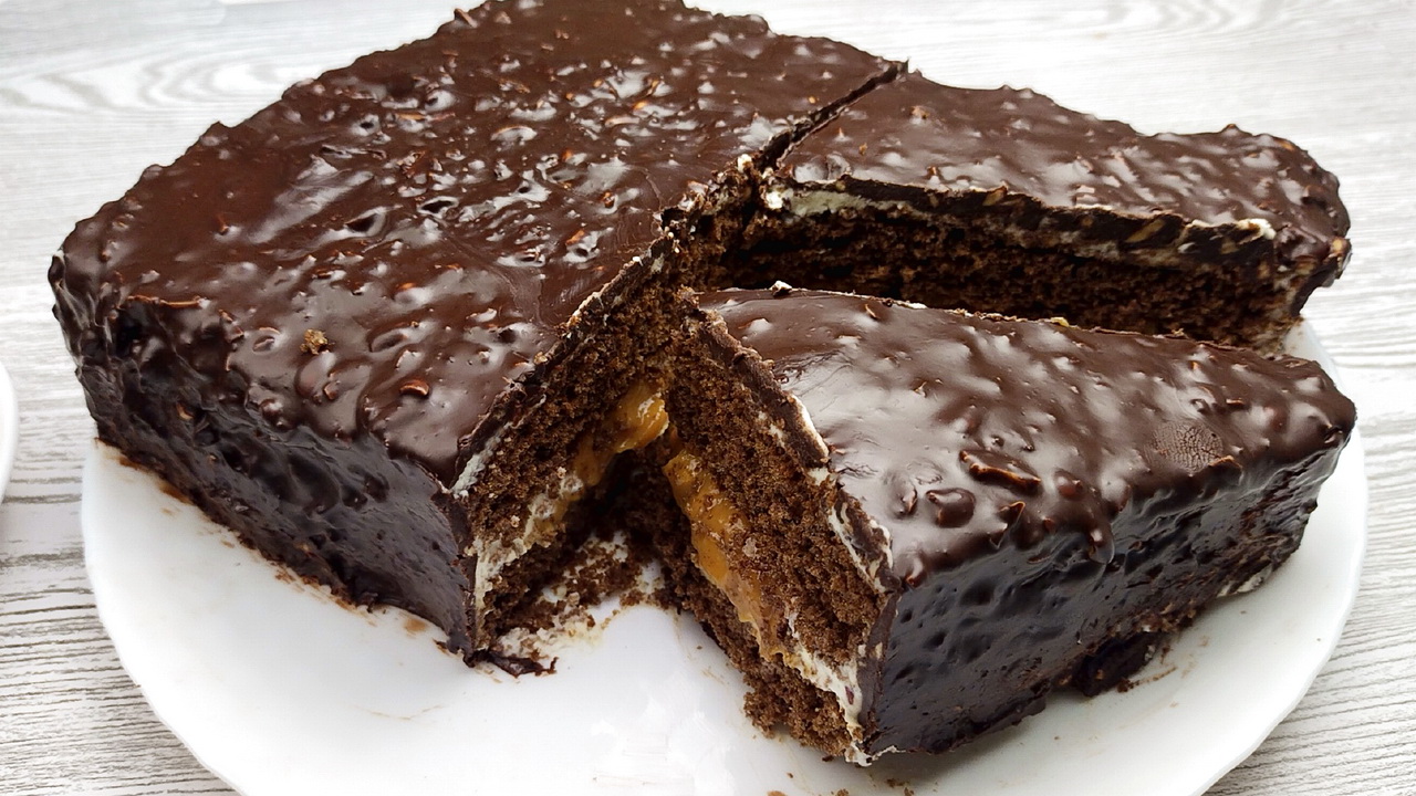 Обалденный рецепт - ТОРТ СНИКЕРС!!Удачный рецепт карамели/Шоколадный торт с карамелью