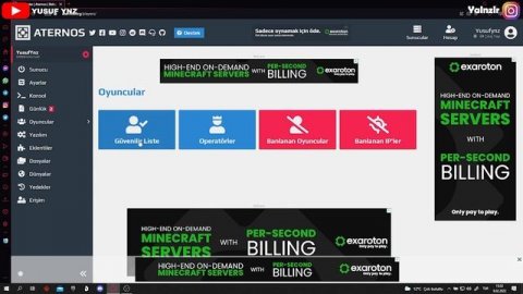 ATERNOS, BEYAZ LİSTEYE (WHITE LIST) KİŞİ EKLEME - MİNECRAFT - 2022