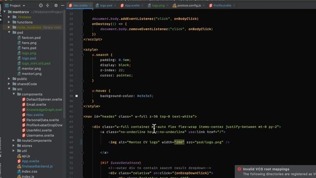 Making a dropdown search widget with Svelte and Firebase - Mentor CV Tech Tips