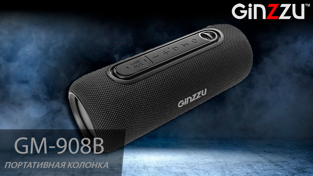 Обзор на новую модель портативной акустики от GINZZU. Models: GM-908. Это ТОП за свои деньги!!!!!
