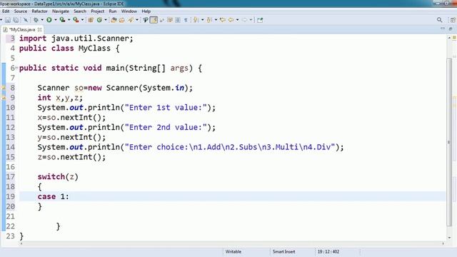 Switch Statement in java| Calculator program in java| Control statement| Switch | How to use Switch