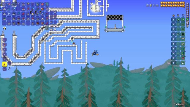 WORLD FIRST - Kwad Drone Race Track in Terraria 1.4.4. || Terraria Builds ||
