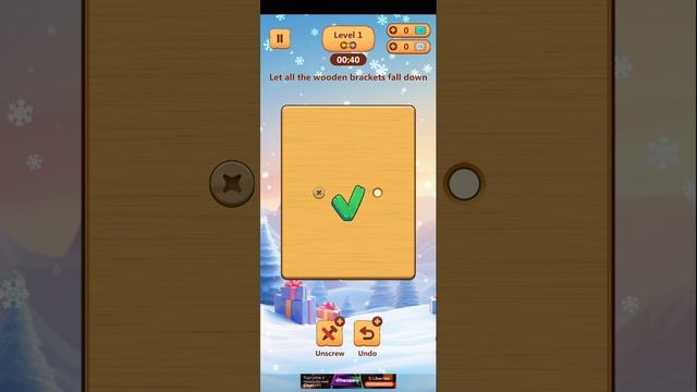 Wood Nuts _ Bolts puzzle level-1