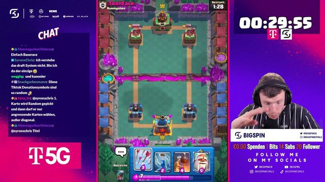😱🤯ICH WÄHLE 1 STUNDE LANG *NUR* 1 KARTENREIHE... (Mega Auswahl Eskalation) | Clash Royale Deutsch