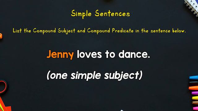 English Language - Grade 5: Simple Sentences