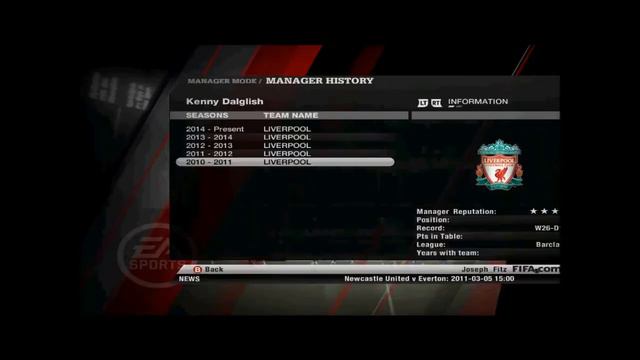 FIFA 11 Manager Mode (PC)