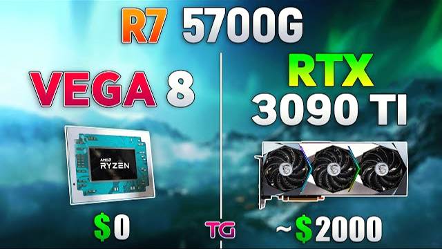 Ryzen 7 5700G : VEGA 8 vs RTX 3090 Ti - How Big is the Difference?