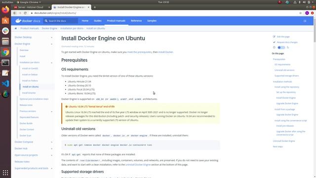 Installation of Docker