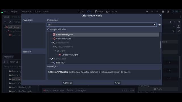 COMO CRIAR UM JOGO 3D NO GODOT ENGINE PELO CELULAR | IMPORTAR MODELOS E FÍSICA #2 -Godot Tutorial 3