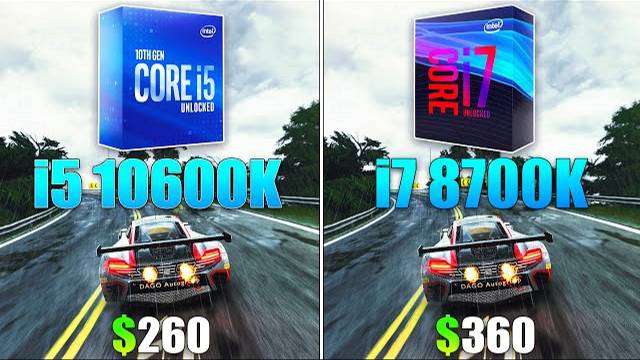 Core i5 10600K vs Core i7 8700K Test in 10 Games