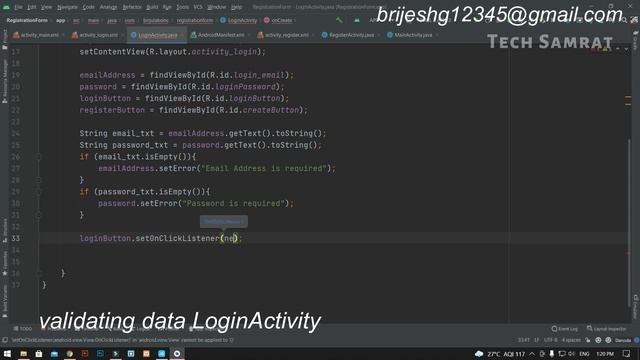 Firebase Login & Register App With Email || Part 1 || User Interface