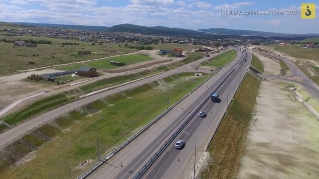 Строительство трассы Таврида. 6 этап с. Приятное Свидание. 08.2020