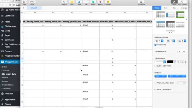 import/export using excel