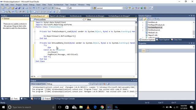 Filter Report Viewer By Date Using VB.Net