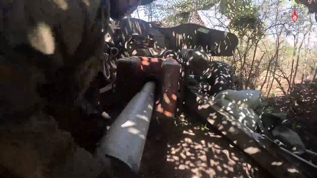 Расчета противотанковой пушки МТ-12 уничтожил 120-мм миномет ВСУ