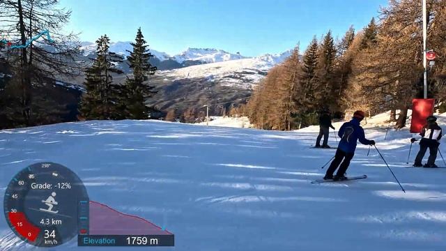 [4K] Skiing Les Arcs to La Plagne - Racing To Get The Last Lift! Paradiski France, GoPro HERO11