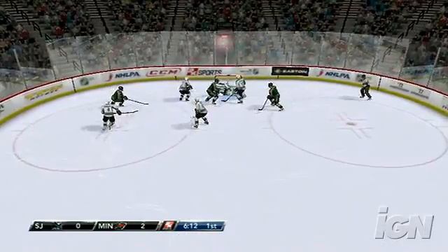 NHL 2K9 Nintendo Wii Gameplay - Working the Puck Around