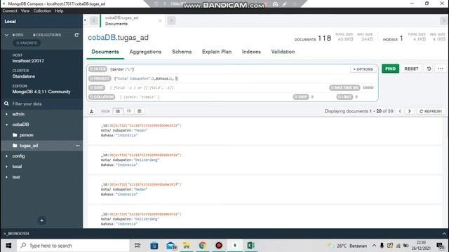 Membuat Query di MongoDB ( Aggregation, Filter, Sort, dll) - Nanda Amelia