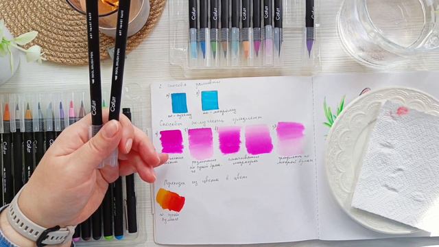 Все техники рисования акварельными маркерами CoLLart