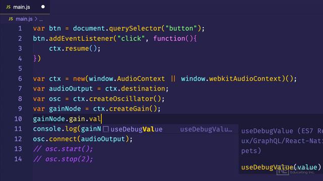 19. Creating Gain Node