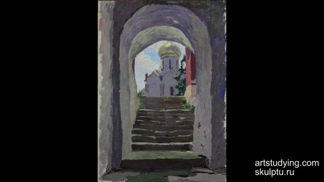 Немного о пленэре в архитектурной среде - Обучение живописи. Масло. Введение, 24 серия