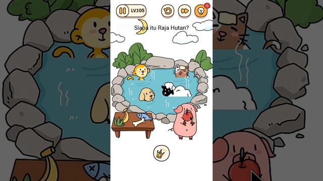 Brain Find Level 106 Siapa Itu Raja Hutan Gameplay Bahasa Indonesia