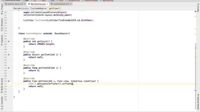 Android Studio Tutorials - 44 : Custom ListView in Android