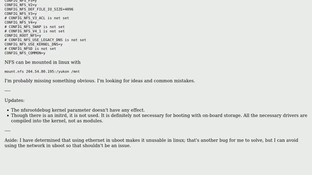 NFS root filesystem doesn't mount at boot (2 Solutions!!)
