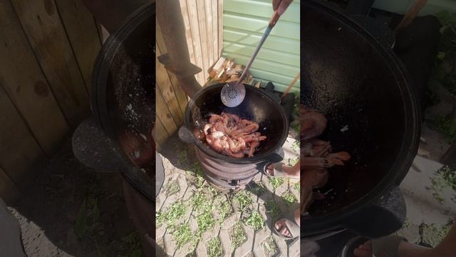 Креветки в Казане!простой и вкусный рецепт!