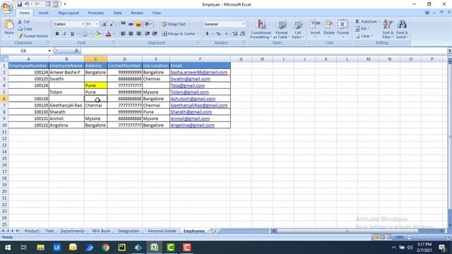 Blue Prism #13 : Get Next Empty Cells (Go to next empty cell Down/Up/Left/Right) - Excel Automation