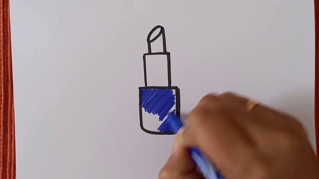 How to draw lipstick for kids  Рисуем косметику для девочек