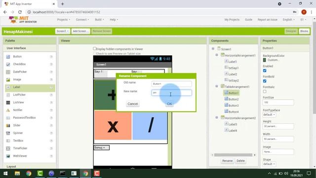 06 - App Inventor Ile Basit Hesap Makinesi Yapımı