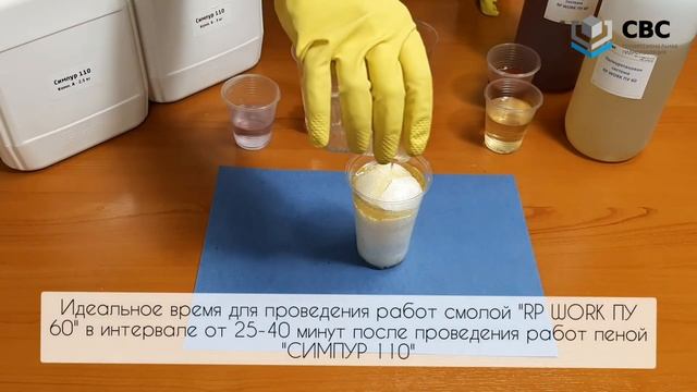 Взаимодействие материалов "Симпур 110" + "RP WORK ПУ 60"