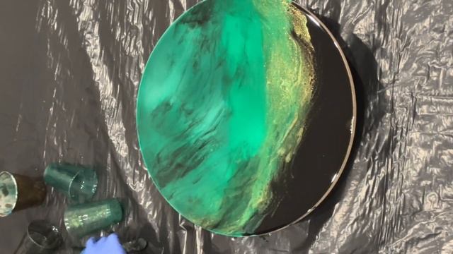 Картина (часы) эпоксидной смолой | подробный мастер-класс | смола Epoxy Day и Полидел