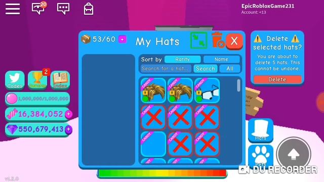 OMG Eye popper + 2 Bacon Hair #1 (ROBLOX Bubble Gum Simulator)