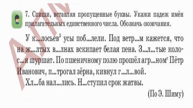 склонение имён прил  - х в единственном числе 2 урок.