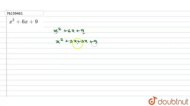 `x^(2)+6x+9`