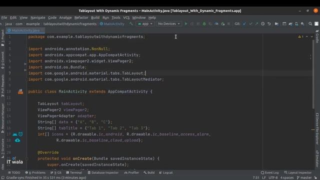 ANDROID - TABLAYOUT WITH DYNAMIC FRAGMENTS TUTORIAL IN JAVA
