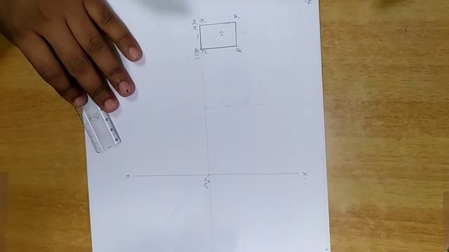 Engineering Graphics | Engineering Drawing | Projection of planes - problem 16