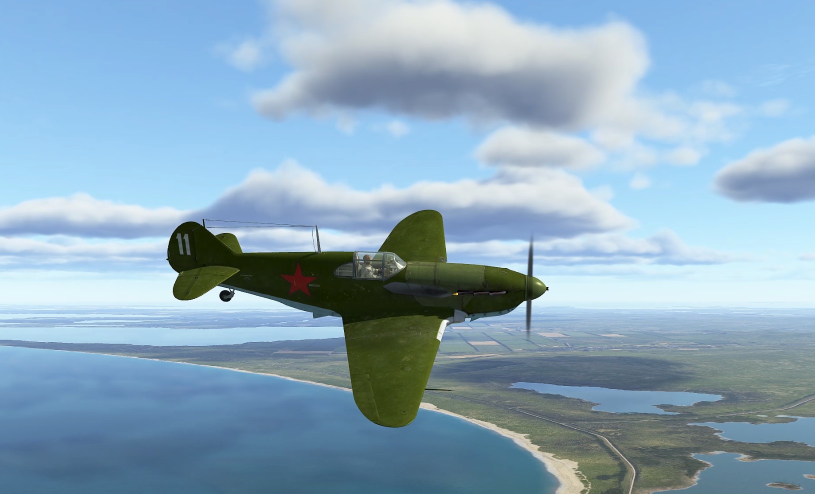 ЛаГГ-3 против  Bf 110,  победа. У немца изначально было преимущество по высоте.