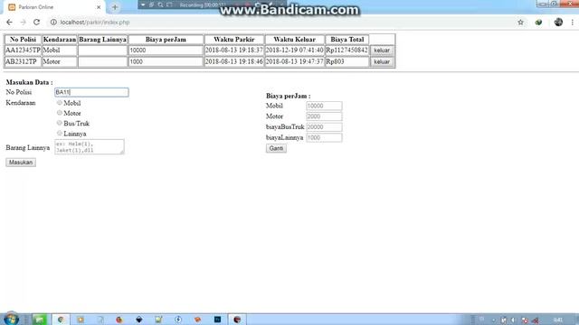 Aplikasi Parkir Online Dengan PHP Native
