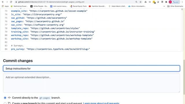 Creating Your Workshop Website - Setup Instructions