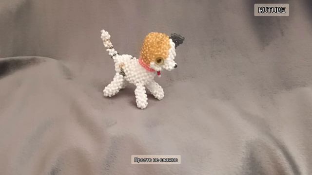 Кошечка из бисера. Плетение из бисера, готовый результат кошечки амигуруми.