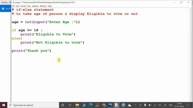 Conditional Statements in python if if-else if-elif Class-10 AI Class-11  12 Basics