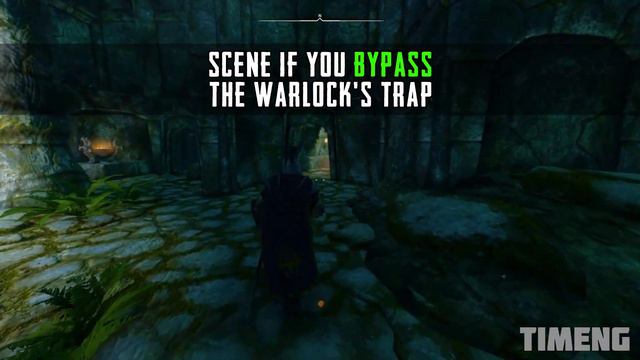 Secret scene if you bypass the warlock's trap