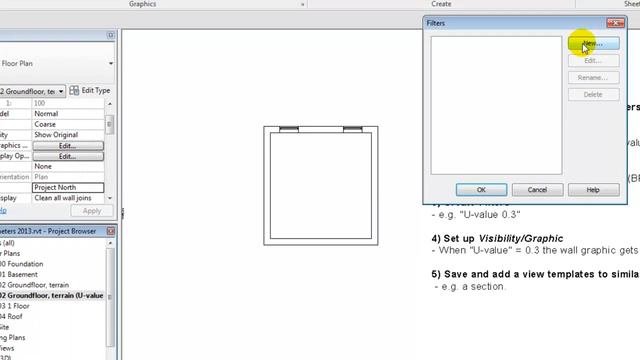 Revit 2013 - Project Parameters And Filters - U-value Analysis